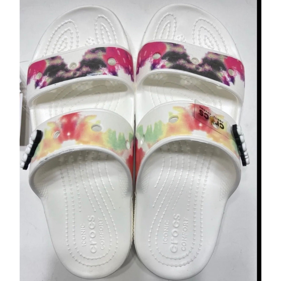 Classic Crocs Tie Dye Graphic Sandal White/Multi Relaxed Fit M9/W11 Unisex main image 6